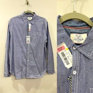 Dillards Dot print button up